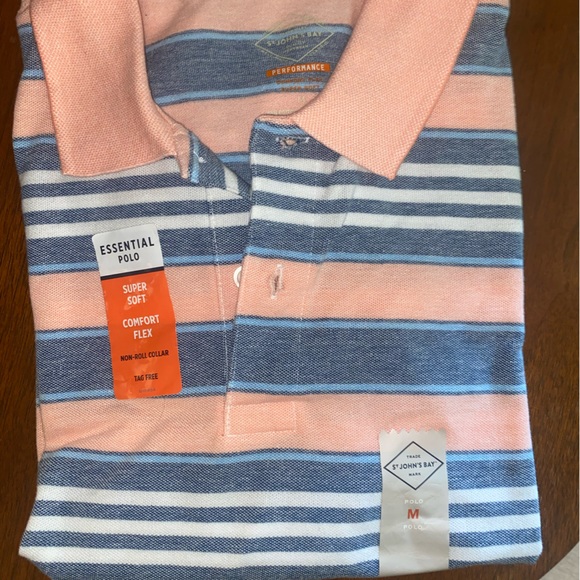 Pink Striped Men’s Polo - Picture 2 of 3